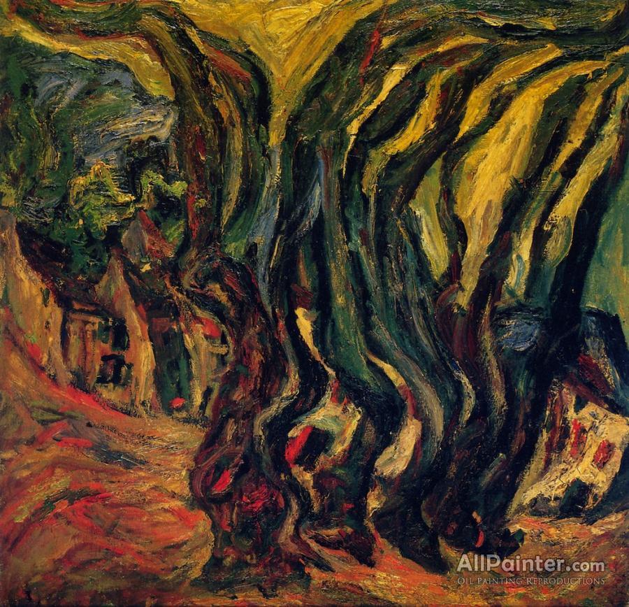Chaim Soutine Large Blue Trees, Céret Oil Painting Reproductions for ...
