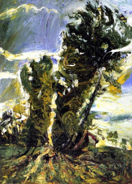 Large Poplars At Civry by Chaim Soutine