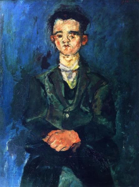 Portrait Of A Boy In Blue by Chaim Soutine
