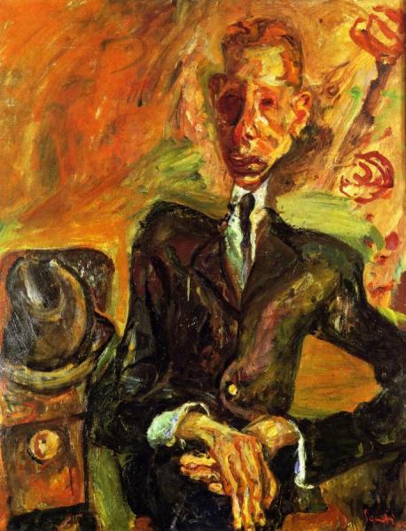 Portrait Of A Man With A Felt Hat by Chaim Soutine