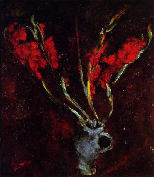 Red Gladiolas by Chaim Soutine