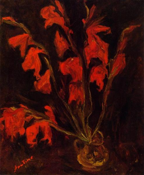Red Gladiolas by Chaim Soutine