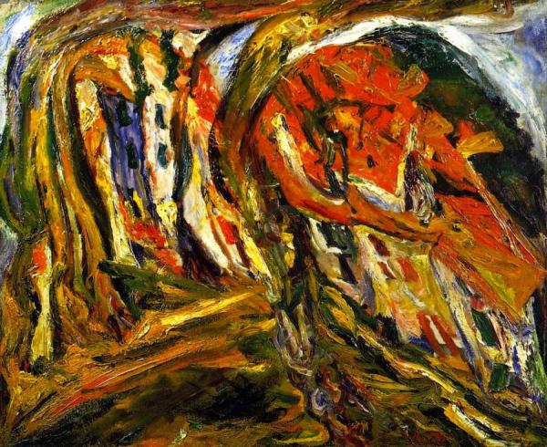 Square At Céret by Chaim Soutine