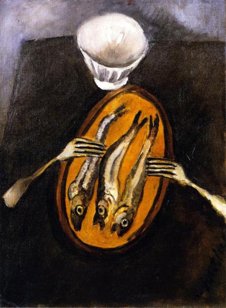 Still Life With Herrings by Chaim Soutine Oil Painting Reproductions