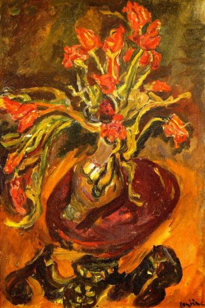 Still Life With Tulips by Chaim Soutine