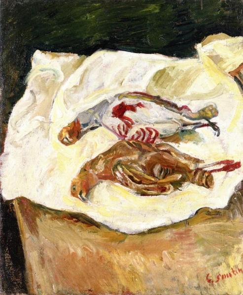 Still Life With Two Partridges by Chaim Soutine
