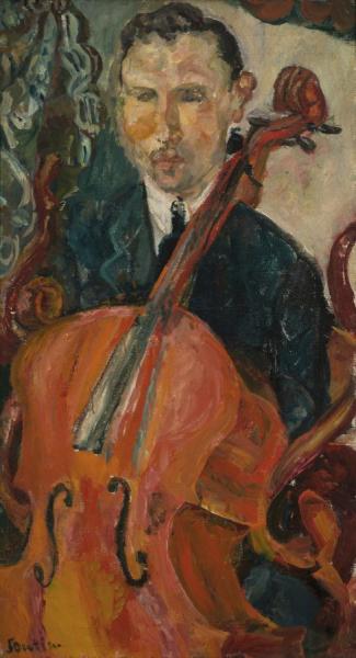 The Cellist (portrait Of M. Serevitsch) by Chaim Soutine