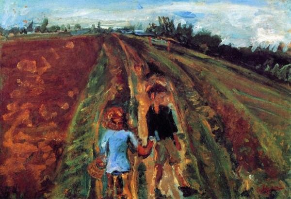 Two Children On A Road by Chaim Soutine
