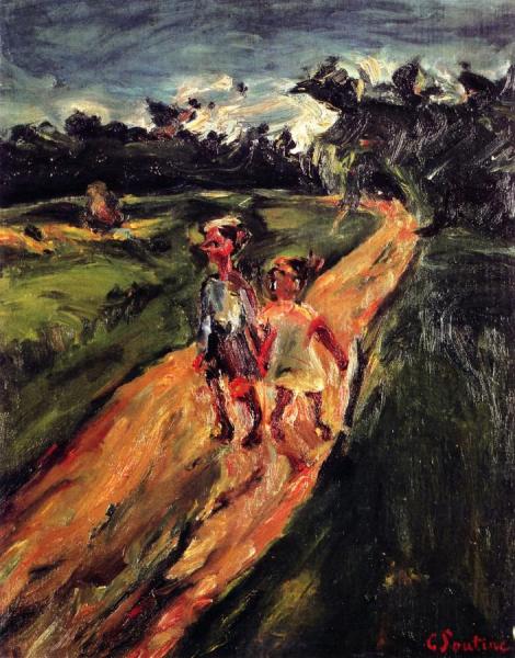 Two Children On A Road by Chaim Soutine