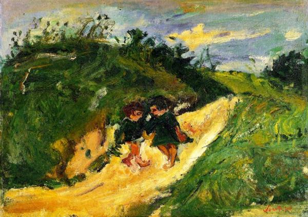 Two Children On A Road by Chaim Soutine