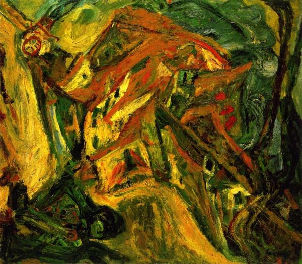 Village Square, Céret by Chaim Soutine