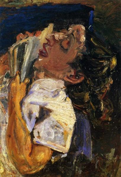 Woman Asleep Over A Book by Chaim Soutine