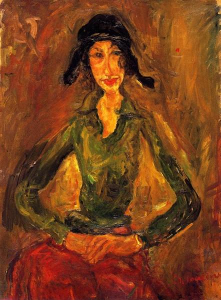 Woman In Green by Chaim Soutine Oil Painting Reproductions