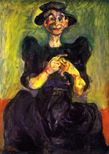 Woman Knitting by Chaim Soutine