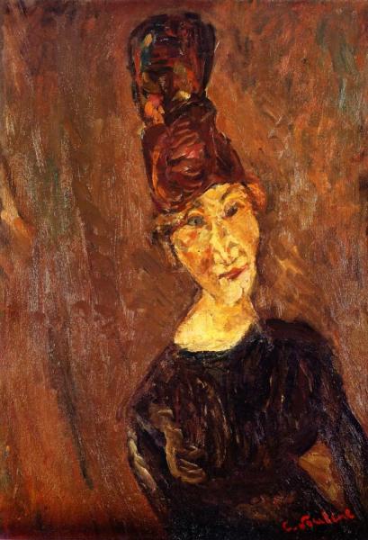 Woman With A Tall Hat by Chaim Soutine