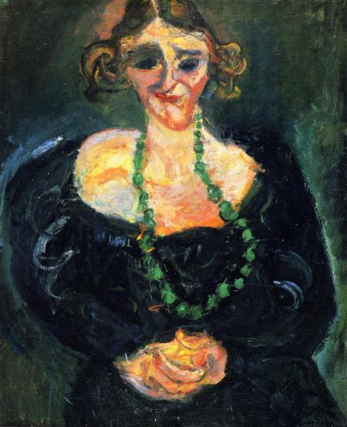 Woman With Green Necklace by Chaim Soutine