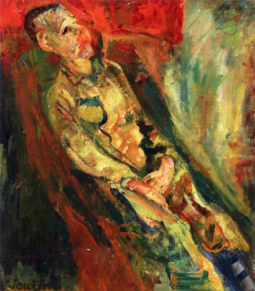 Young Man Lying At An Angle by Chaim Soutine