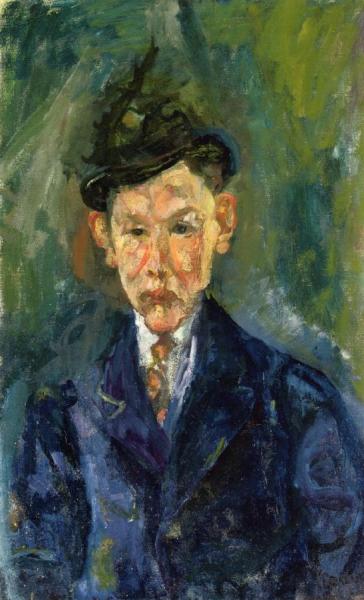 Young Man Wearing A Small Hat by Chaim Soutine