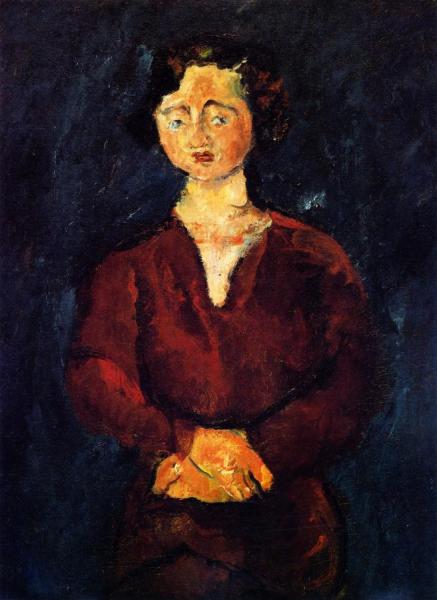 Young Woman In Red by Chaim Soutine