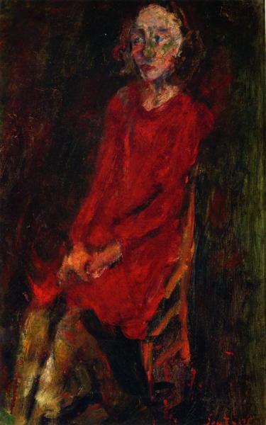 Young Woman In Red by Chaim Soutine