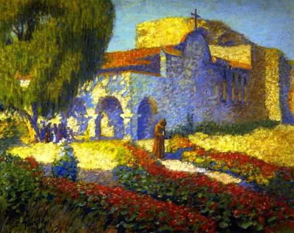 Mission San Juan Campstrano by Channel Pickering (c.p.) Townsley Oil Painting Reproductions