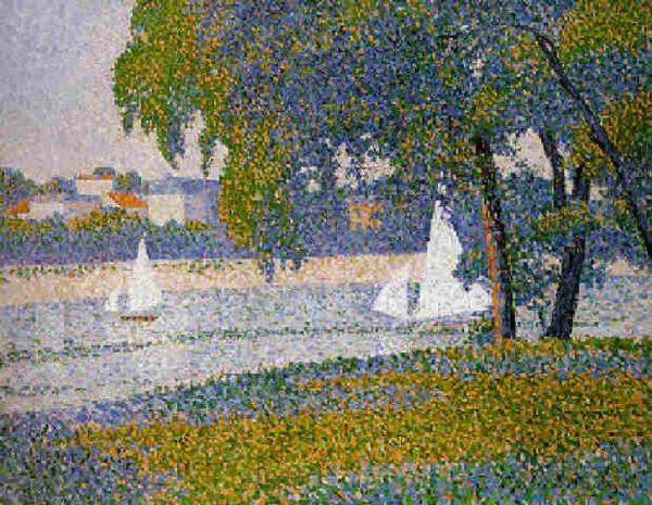 The Seine At Courbevoie by Charles Angrand