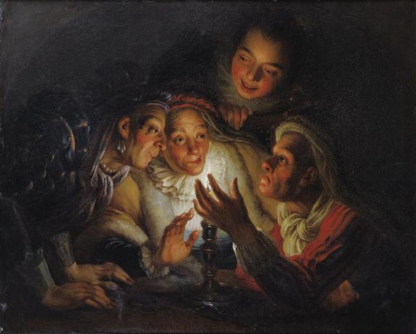 The Game Of The Candle by Charles-antoine Coypel