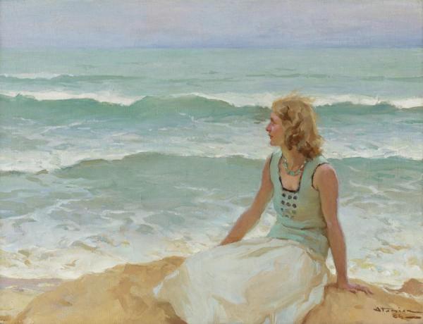 On The Beach by Charles Atamian Oil Painting Reproductions