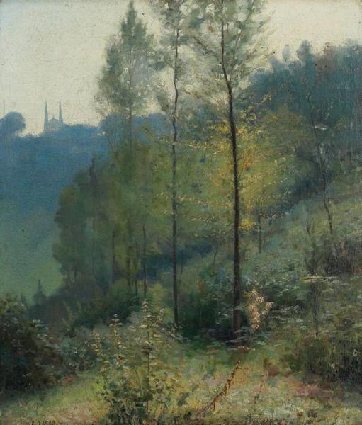 Hillside In Summer by Charles Augustus Lasar