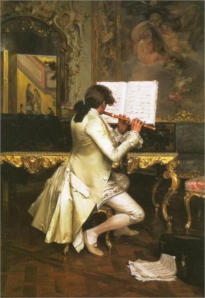 The Flute Player by Charles Bargue