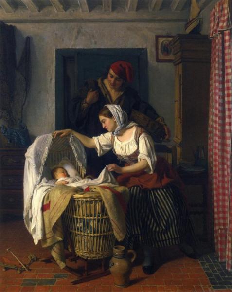 A Peaceful Moment by Charles Baugniet