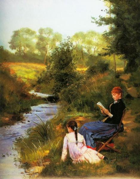 A Summer Day by Charles Baugniet Oil Painting Reproductions