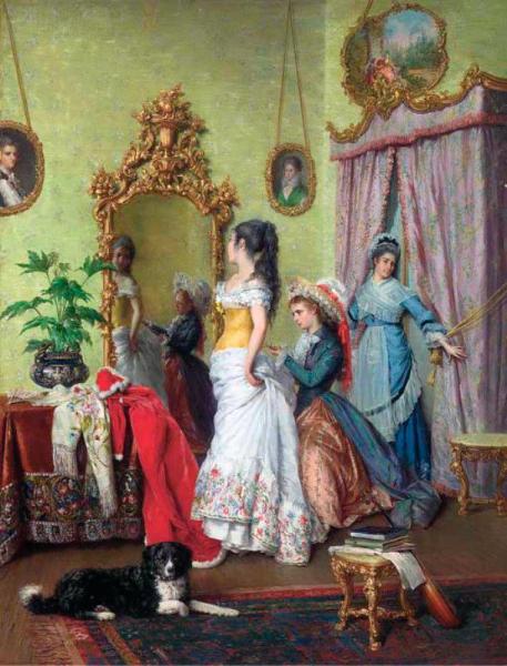 Getting Ready For The Ball by Charles Baugniet