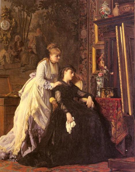 Memories by Charles Baugniet Oil Painting Reproductions