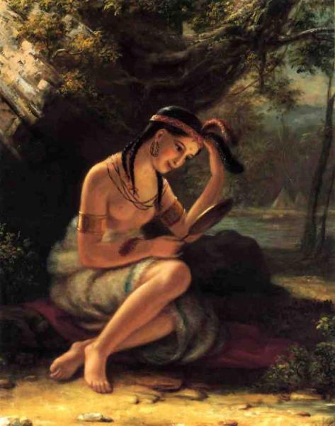 Indian Girl At Her Toilett by Charles Bird King