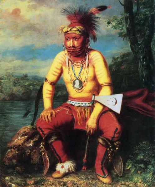 Nesouaquoit (bear In The Fork Of A Tree), A Fox Chief by Charles Bird King