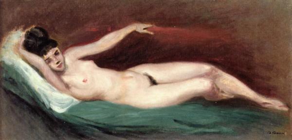 Brunette Reclining by Charles Camoin