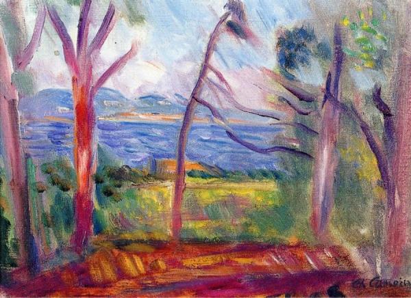 Gulf Of Saint Tropez Through The Pines by Charles Camoin