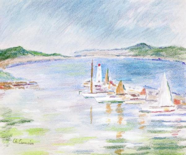 Leaving The Port Of Saint-tropez by Charles Camoin