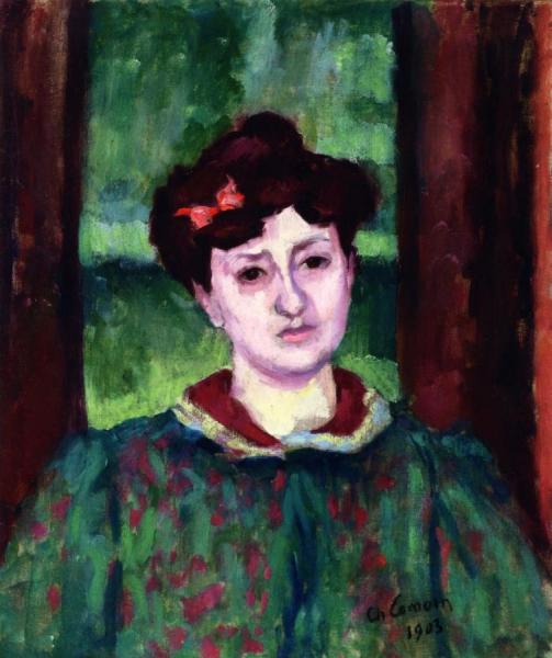 Madame Yvonne B. By The Window by Charles Camoin