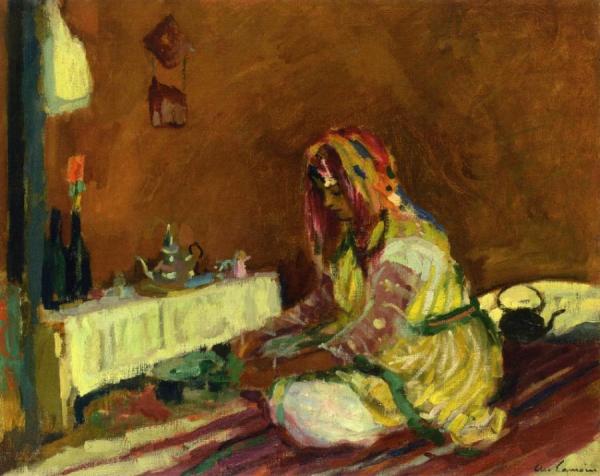 Morrican Girl Serving Tea by Charles Camoin