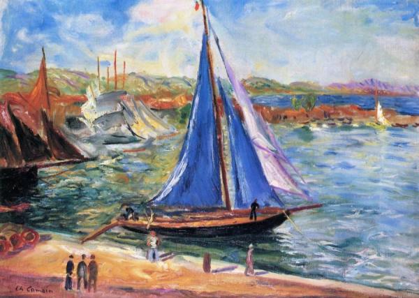 Saint Tropez, The Blue Sail by Charles Camoin