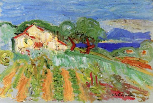 Small Farmhouse With Two Trees by Charles Camoin
