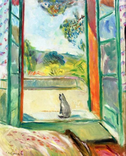 The Cat By An Open Window (aix-en-provence) by Charles Camoin