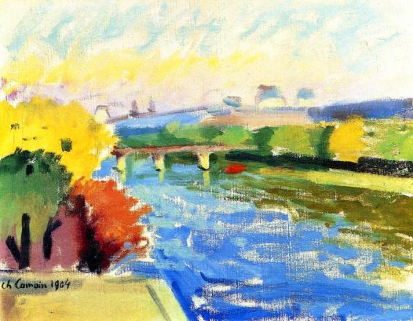 The Pont Des Arts Seen From The Pont Neuf by Charles Camoin
