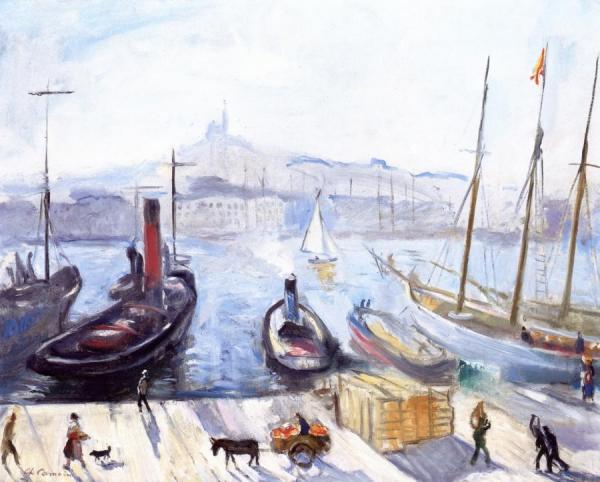 The Port Of Marseille, Notre-dame De La Garde by Charles Camoin