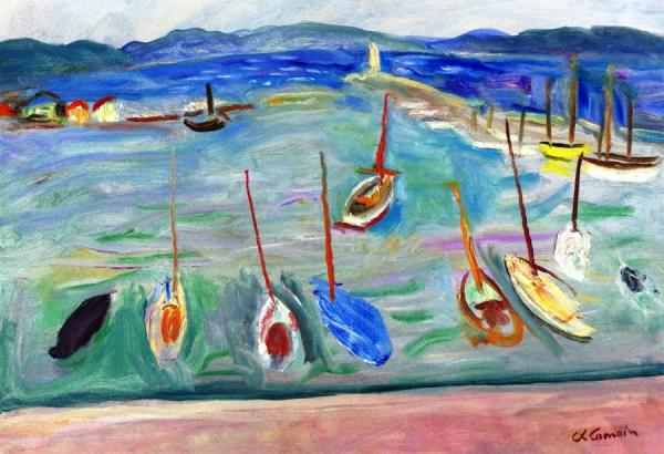 The Port Of St. Tropez by Charles Camoin