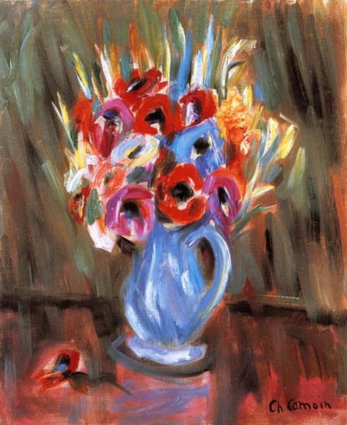 Vase Of Anemones by Charles Camoin