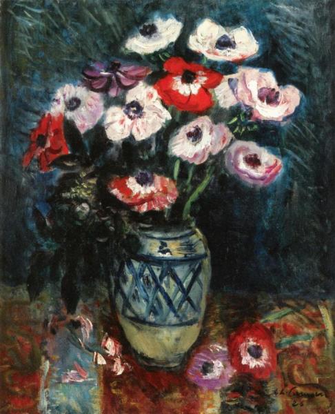 Vase Of Anemones by Charles Camoin