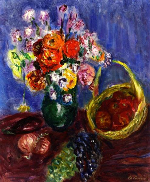 Vase Of Flowers With Fruit by Charles Camoin